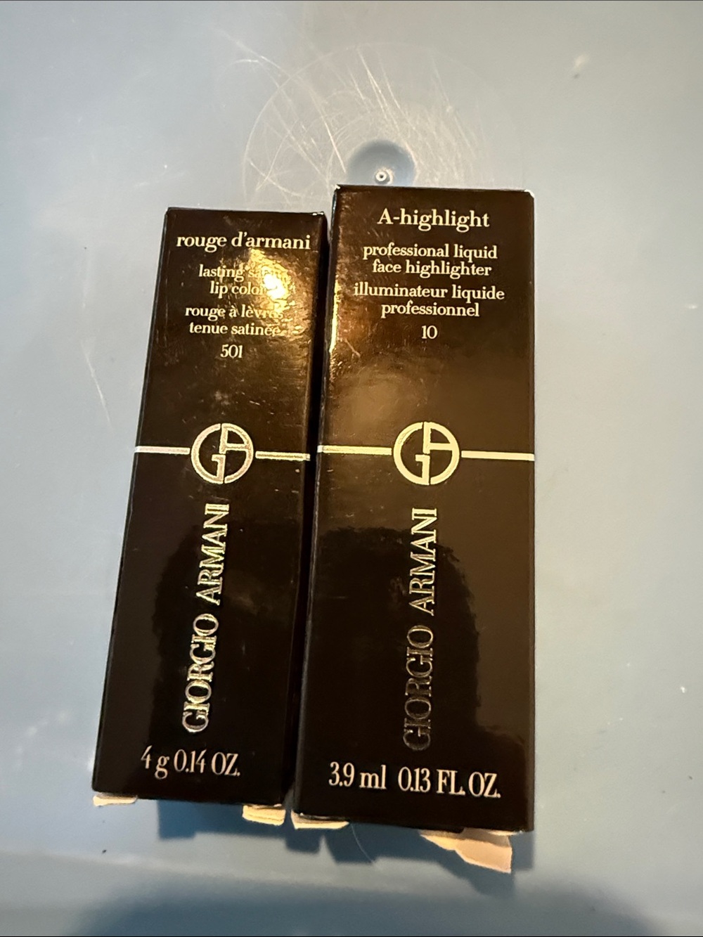 Georgia Armani Lipstick & Highlighter